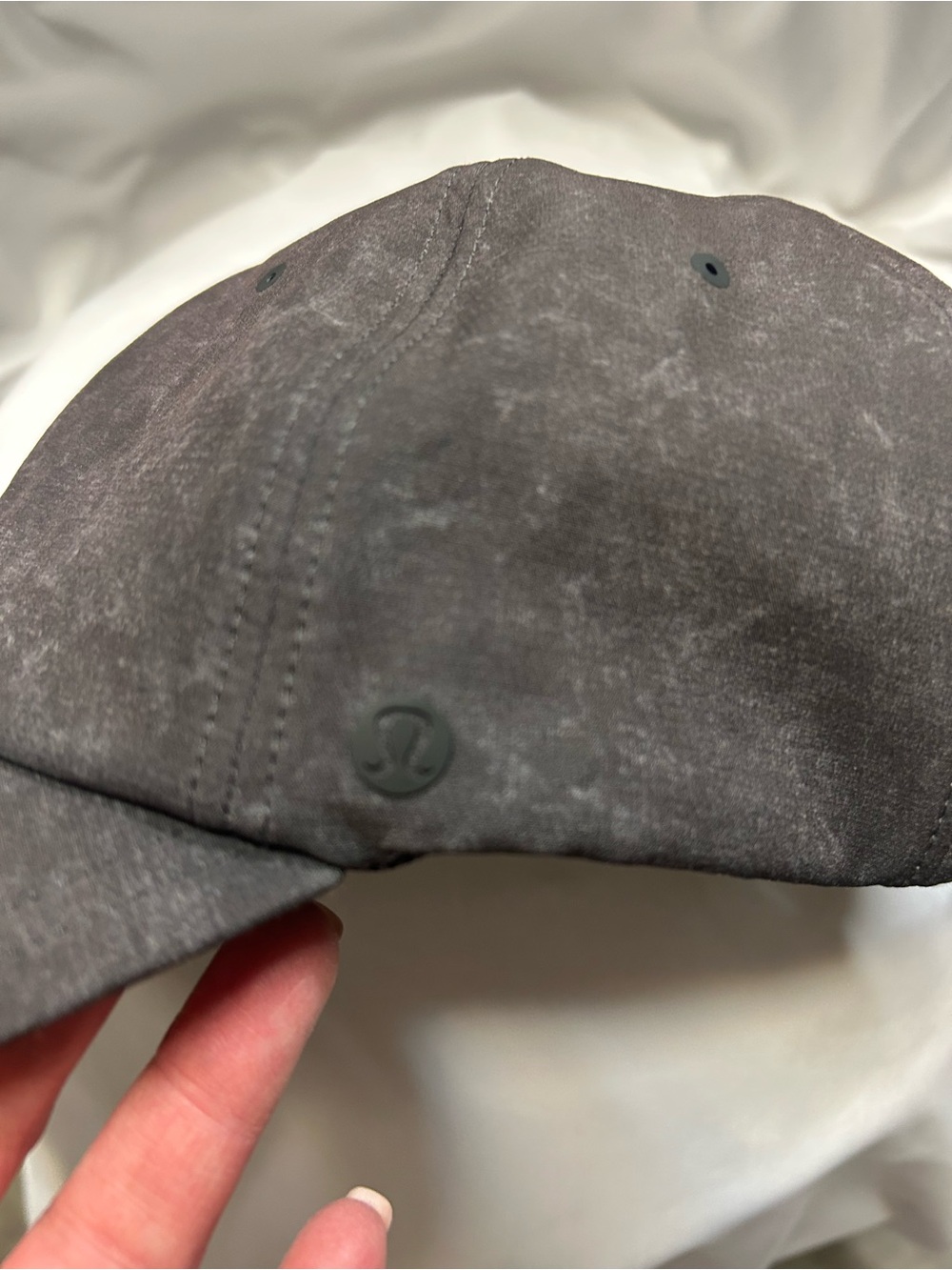 Lululemon Brownish Gray Washed Baseball Cap In Excellent Condition.